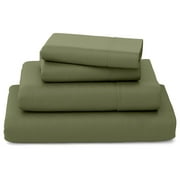 TiaGOC Luxury Bamboo Sheets - Blend of Rayon Derived from Bamboo - Cooling & Breathable, Silky Soft, 16-Inch Deep Pockets - 4-Piece Bedding Set - Cal King, Sage Green