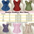 thumbnail image 3 of Zunfeo Corsets for Women Vintage Lace Bustier Tops for Party Wedding Halloween Floral Sexy Tops Shapewear Blue XL, 3 of 4