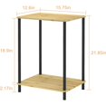 thumbnail image 3 of Small End Tables Living Room Set of 2 Rectangular - Natural, 3 of 5