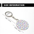 thumbnail image 3 of Naloa Butterflies on Polka Dots Print Round Keychain Keychain Key Ring, Key Tag, Key Chain Bulk for Gift Accessories (Round), 3 of 7