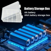 Transparent PC Battery Storage Box Organizer For AA And AAA Cells