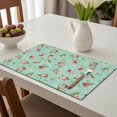 thumbnail image 6 of Placemat, Pioneer Flower Floral Print Pattern Place Mats Table Mat Set Of 2, PVC Washable Placemats for Party Kitchen Dining Decoration, 18x12 Inch, Fade Resistant, 6 of 6