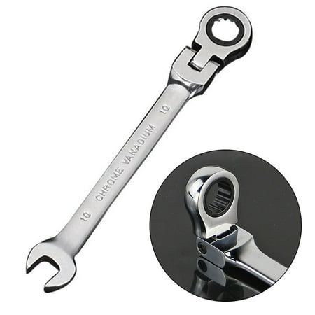

BAMILL 10mm Metric Flexible Head Ratcheting Wrench Combination Spanner Tool