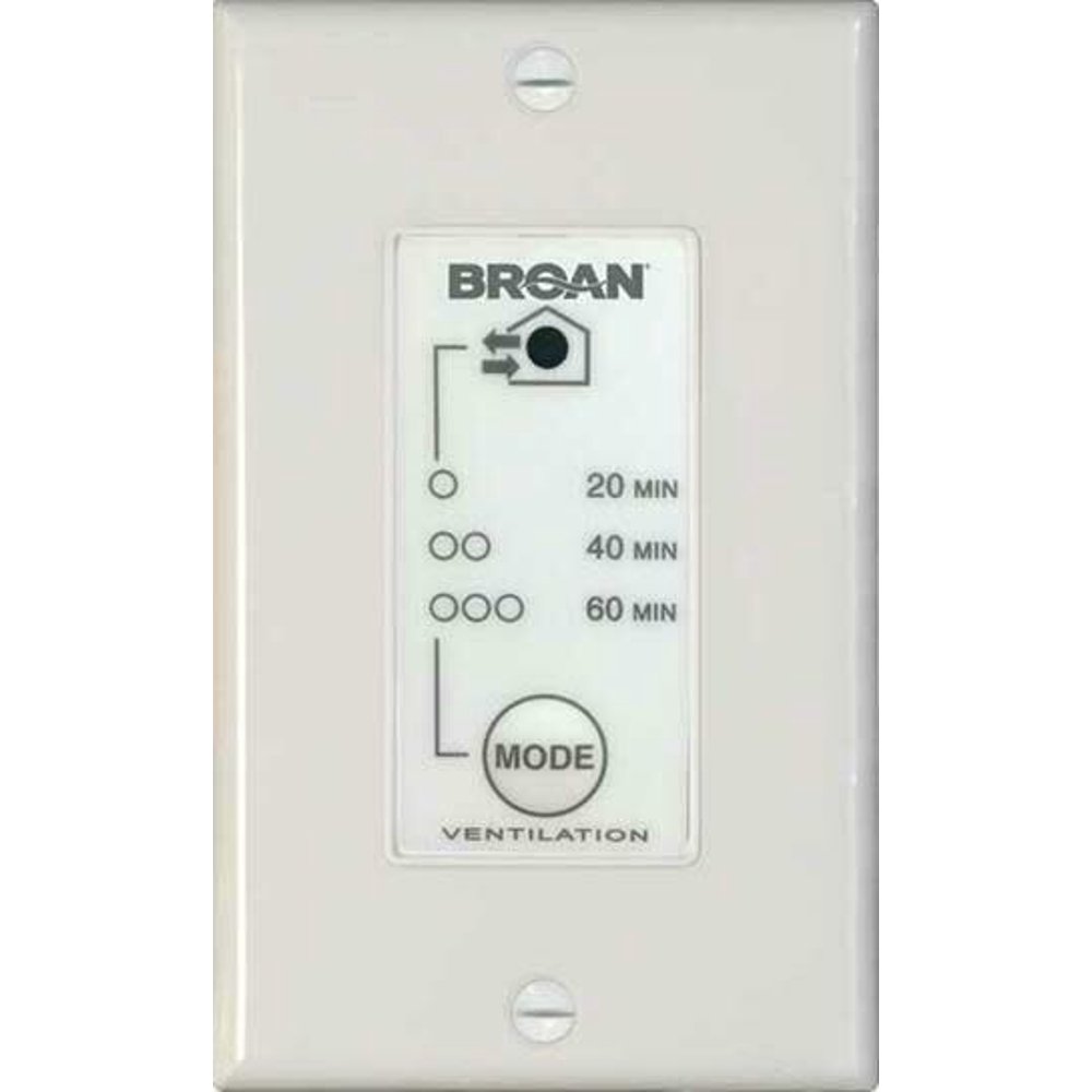 Broan VB60W Off White 60Minute Wall Control With Timer For Erv & Hrv