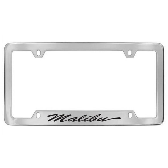Chevrolet Malibu Chrome Plated Metal Bottom Engraved License Plate Frame Holder
