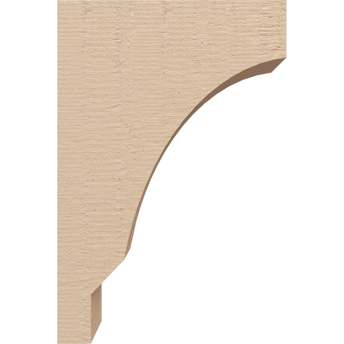 3"W x 6"D x 9"H Classic Moab Rough Cedar Woodgrain TimberThane Corbel, Primed Tan