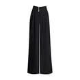 thumbnail image 4 of DHFJKG Womens Wide Leg Suit Pants Lightweight High Waist Floor-Length Solid Color Pleated Trousers Office Lady Casual Trousers, 4 of 4
