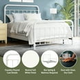 thumbnail image 4 of Hillsdale Furniture Kirkwood Classic Metal Queen Bed with Frame, Soft White, 4 of 14