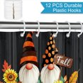 thumbnail image 3 of Gelasgo Fall Gnomes Shower Curtain Polyester Fabric Waterproof Bathroom Curtains 72x72 Inch Thanksgiving Pumpkin Sunflower Decor, 3 of 5