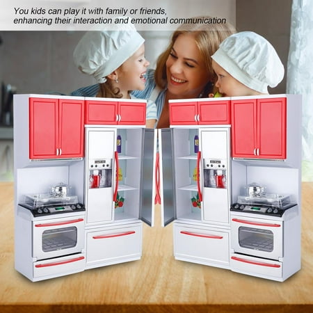 Qiilu Mini Kitchen Pretend Role Play Toy Set Kids Girls Funny