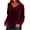 Wine, variant on Dressy Velvet Tops for Women Christmas Party Casual Elegant Blouses Loose V Neck Long Sleeve Vintage T-shirts (XL, Wine)