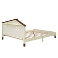 thumbnail image 6 of Full Size Wood Platform Bed Frame with House Shaped Headboard, 6 of 8