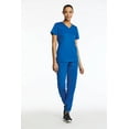 thumbnail image 1 of Elements Women's EL9935 V-Neck Scrub Top and Jogger Scrub Pant Set Royal Blue Small Petite, 1 of 3