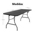 thumbnail image 2 of Mesa Plegable Grande De Plástico 180cm Para Jardín Negra, 2 of 7