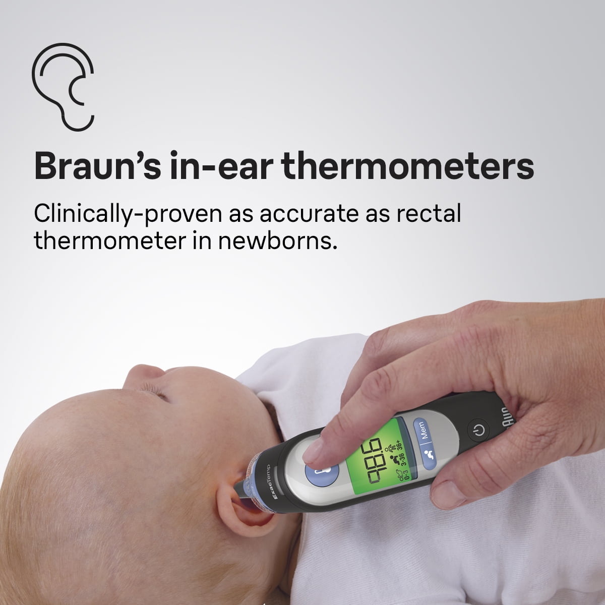 7 Thermometer, Black Braun IRT6520BUS, ThermoScan Ear