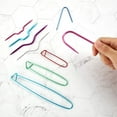 thumbnail image 4 of 18 Pieces Cable Holders Aluminum Cable Needles Bent Tapestry Yarn Needles Cable Knitting Needles, 4 of 8
