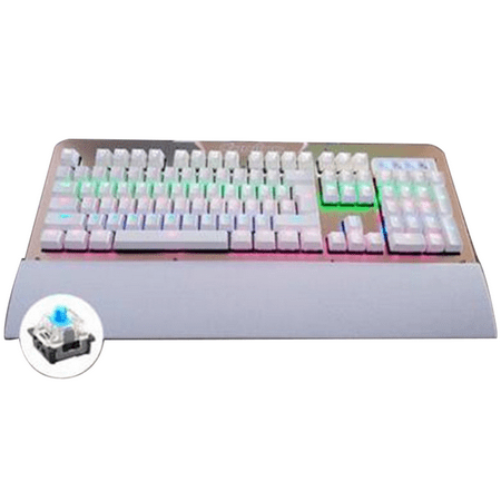 Peroptimist Gaming Keyboard,Ergonomic Keyboard with Detachable Wrist Rest and 104 Keys,Best for Pc Games. (Best Keyboard For Starcraft 2)