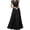 Black, variant on HNMKIU Elegant Dresses for Women Evening Gown Neck Floral Lace Formal Wedding Long Maxi Dress Black,M