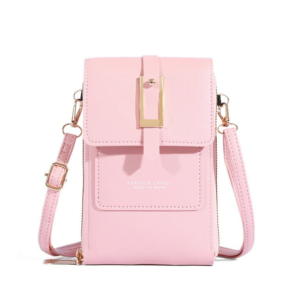 Clearance! Women Touchscreen Phone Bags, Mini Leather Mobile Phone Crossbody Bags Shoulder Handbag Wallet With Credit Card Slots Deal of The Day Today Todays Deals #60