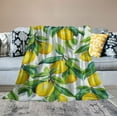 thumbnail image 2 of ARISTURING  Yellow Lemon Flannel Lightweight Blankets Plush Bedding Throw Blanket for Couch and Bed for Pet, 2 of 6