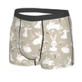 thumbnail image 5 of Goofa Rabbit And Flower Printed Men's Boxer Briefs Underwear, Moisture-Wicking Underwear, Trunk,Soft and Breathable Cotton Underwear-Medium, 5 of 9