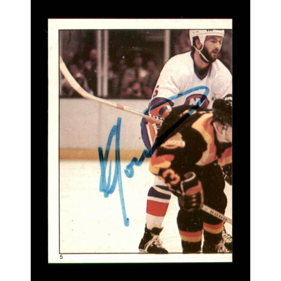 Ken Morrow Autographed 1982-83 Topps Stickers Card #5 New York Islanders SKU #251428
