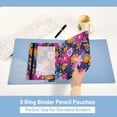thumbnail image 4 of 2 Pack Flip Folders with Clear PVC Window Binder Pouches 3-Ring Binder Organizer for Office & Home Vividly Colored Flowers, 4 of 6