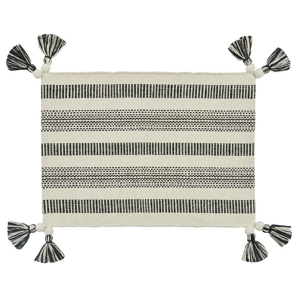 Split P Off-White Raven Stripe Placemat Set of 4