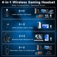 thumbnail image 2 of Ecomoment Audífonos Inalámbricos para Juegos para PS5, PC, Switch, Mac con Bluetooth 5.4, Audífonos PS5 USB de 2.4GHz con Micrófono, Audífonos para Juegos con Luz RGB, 70H de Duración de Batería, Neg, 2 of 7
