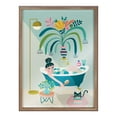 thumbnail image 2 of Kate and Laurel Blake Time to Relax Framed Printed Glass Wall Art by Rachel Lee, 18x24 Gold, Mid Century Modern Bathroom Art for Wall, 2 of 7