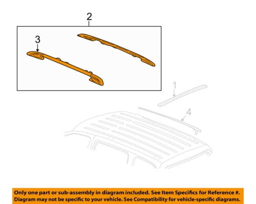 GM OEM Roof Rack Rail Luggage Carrier-Rail Cover Right 25832916