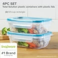 thumbnail image 2 of Snapware® Total Solution® 3-cup Rectangular Plastic Containers 4-pc Set with Lids, 2 of 6