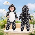 thumbnail image 5 of AWZXDE Girls Hooded Rompers for Toddlers Girl Animal Turtle Jumpsuits Floral Print Coverall for Holiday Dress Up, 5 of 5