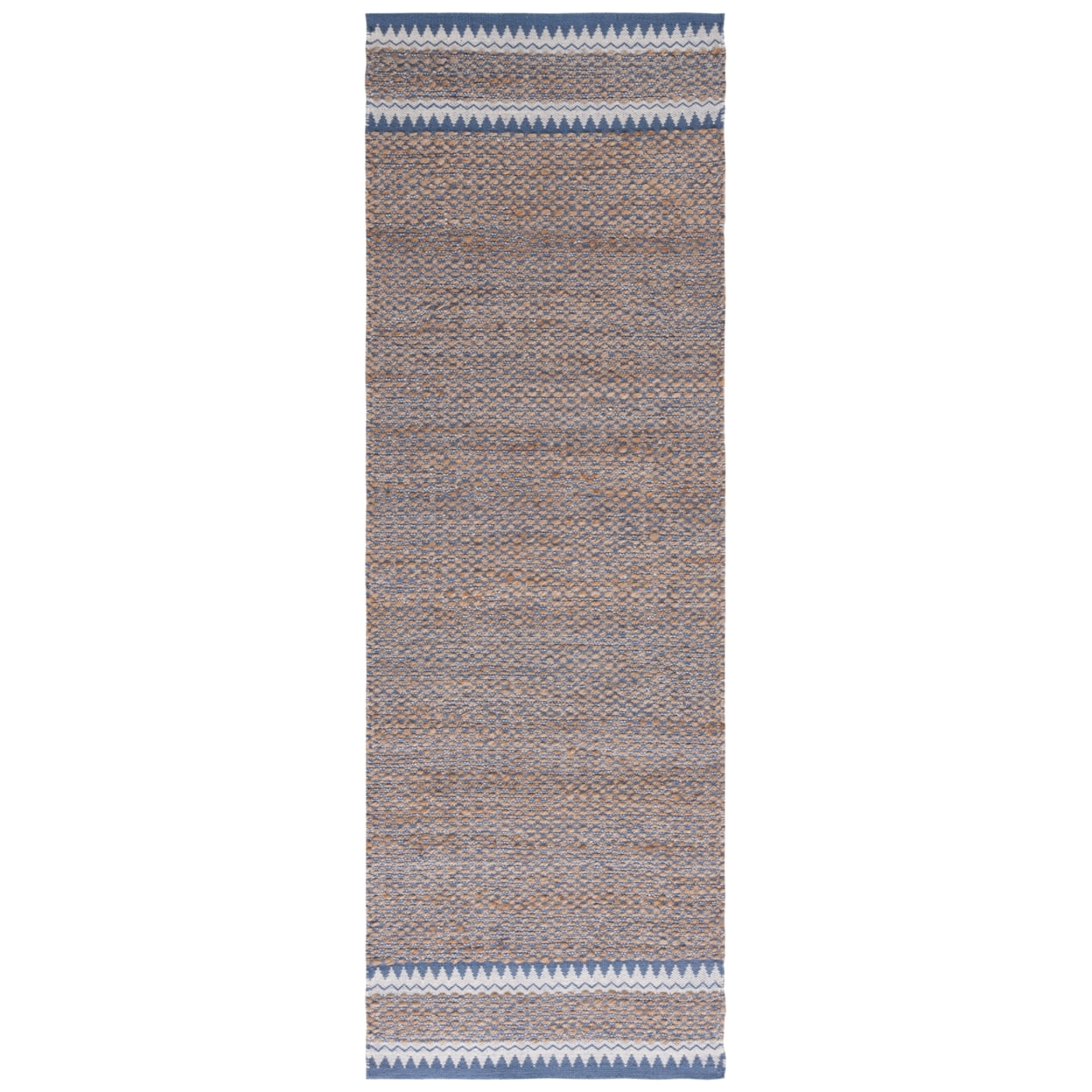 SAFAVIEH Natural Fiber Becky Solid Area Rug, Natural/Blue, 9' x 12'