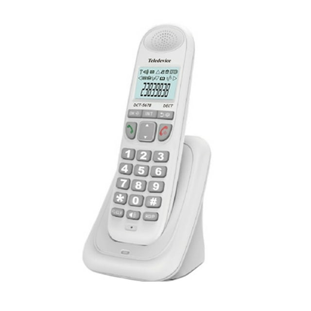 Cordless Phone with Caller Number/Caller Waiting Backlight LCD 3 Line Screen Display, Support 16 Languages for Office Home Conference
