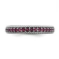 thumbnail image 4 of 925 Sterling Silver Stackable Expressions Polished Created Ruby Eternity Ring Size: 10; for Adults and Teens; for Women and Men, 4 of 5