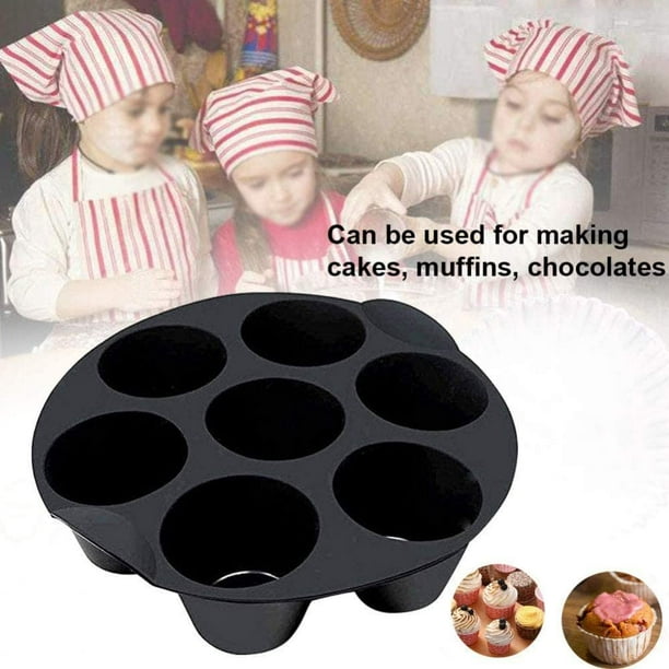 Accessoires de friteuse à air, moule à cupcake en silicone pour friteuse à  air de 18 cm ou 21 cm, moule à gâteau universel pour muffins au chocolat 