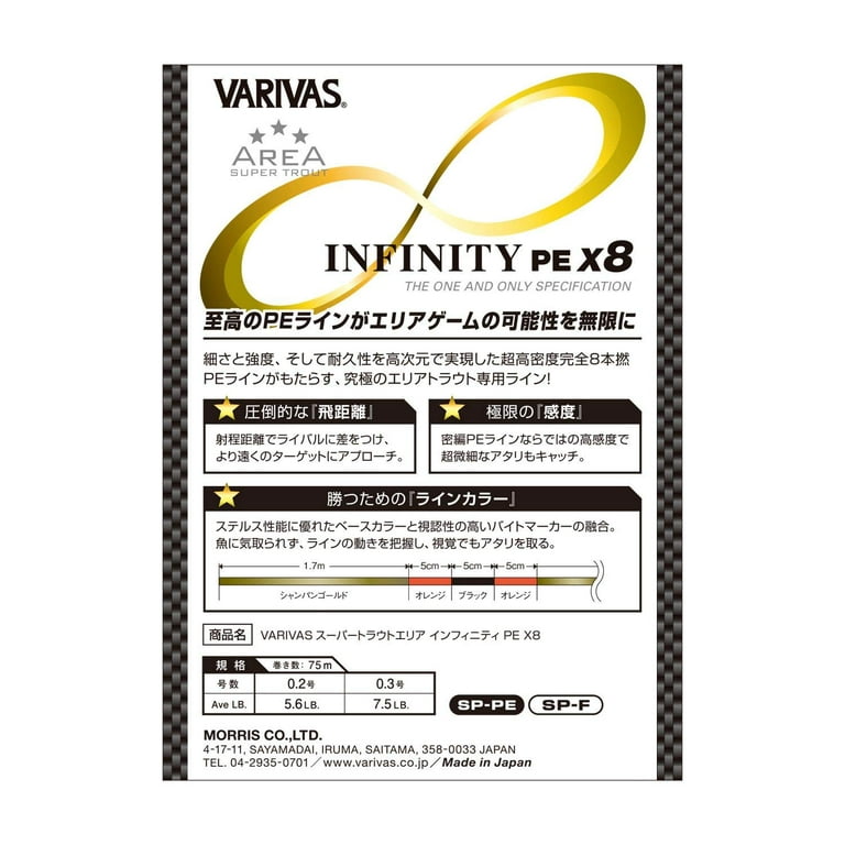 VARIVAS Super Trout Area Infinity PE X8 75m 0.3 