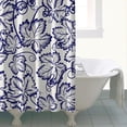 thumbnail image 4 of Waterproof Pattern with Grapes Leaves Shower Curtain 72x72 Inch Boho Style Polyester Unique Shower Curtain for Bathroom Hotel Home Decor with 12 Plastic Hooks, 4 of 5