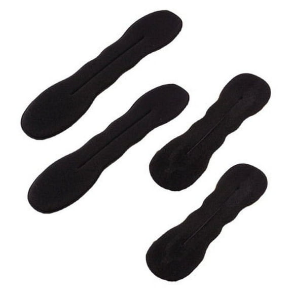 Cheers.US 4 Pcs/Set Magic Hair Bun Makers Black Foam Sponge Bun Shapers Accessories, Easy & Fashion Hair Modelling Tool, Twist Shapers Hair Donuts Chignon Ballet Sock Bun for Dancers, Yoga