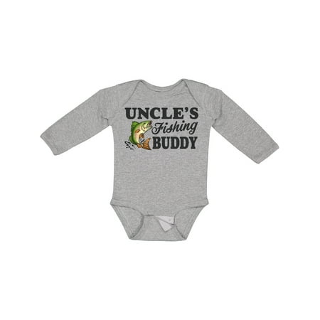 

Inktastic Uncle s Fishing Buddy Gift Baby Boy Long Sleeve Bodysuit