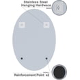 thumbnail image 4 of 20 x 28 Inch Frameless Oval Bathroom Mirror for Vanity, Beveled Edge White Wall Mirror with Pure Silver Backing, Beautiful and Simple Looking, 4 of 7