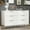White, variant on Modern 6 Drawer Dresser 47.2 Inch Wide Chest of Drawers with Elegant Diagonal Pattern for Bedroom Living Room or Hallway Black
