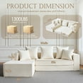 thumbnail image 6 of YINIX 106.5" Modular Sofa Couch for Living Room , Cloud L-Shaped  Sofa with Deep Seating Upholstered, Beige, 6 of 12