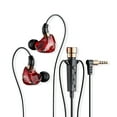thumbnail image 2 of Cateissary Auriculares con cable 96dB 3,5mm Reducción de ruido Auriculares intrauditivos Interior Exterior Transmisión en vivo Grabación de voz Teléfono y Comunicación rojo 1.2 millones, 2 of 6