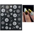 thumbnail image 4 of Snowflake ReliefPegatinas de uñas en relieve estereoscópicas 5d, diseño artístico autoadhesivo, calcomanías de uñas con patrón de flores blancas para decoración de uñas acrílicas D, 4 of 4