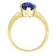 thumbnail image 2 of 2.5 ct Marquise Cut Simulated Tanzanite Solitaire 18K Yellow Gold Womens Engagement Ring, 2 of 5