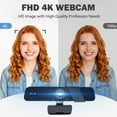thumbnail image 2 of RONY Caméra Web 4K à Mise au Point Automatique : Caméra Informatique Plug & Play avec Micro à Réduction de Bruit Compatible avec Windows 11/10/8/7, Vista/7/8/10, Mac, Android, Linux, 2 of 9