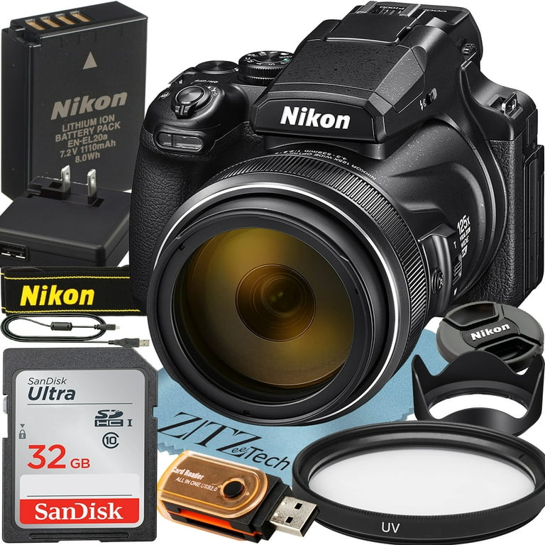 Nikon COOLPIX P1000 Digital Camera with 125x Optical Lens + SanDisk 32GB  Memory Card + UV Filter + ZeeTech Starter Bundle 