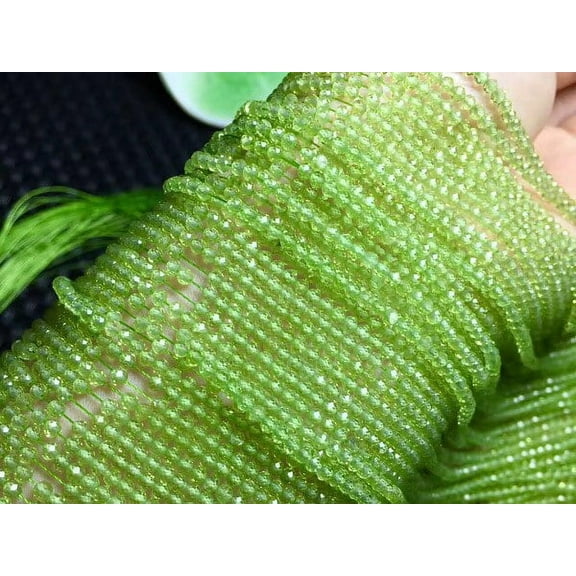 2mm Finely Cut Peridot Faceted Round Genuine Gemstone Natural Jewelry Making